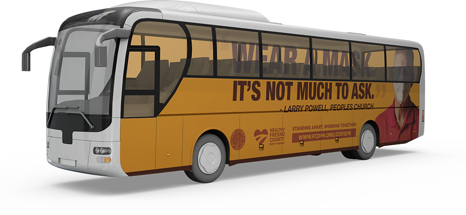 Covid Influencer Bus Ad
